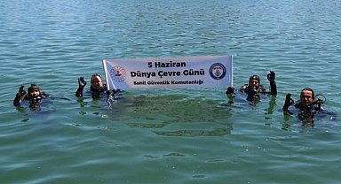 Giresun’da Çevre Haftası kapsamında deniz dibi temizliği yapıldı