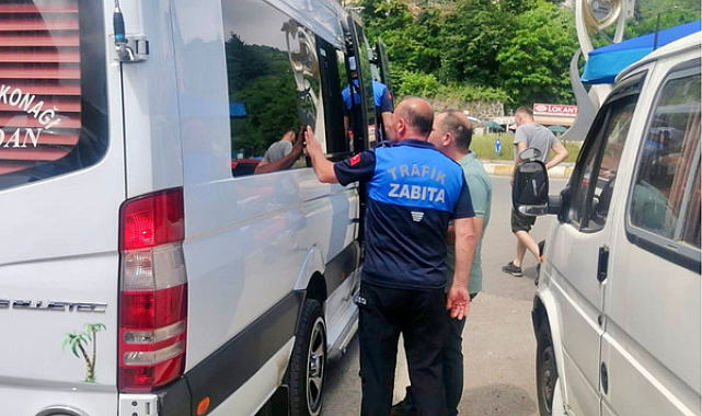 Giresun’da filmli dolmuşlara sıkı denetim