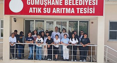 Gümüşhaneli öğrenciler Atık Su Arıtma Tesisi'ni yerinde inceledi