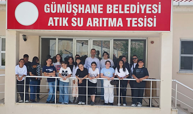 Gümüşhaneli öğrenciler Atık Su Arıtma Tesisi'ni yerinde inceledi