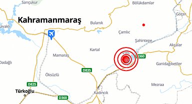 Kahramanmaraş'ta 4.4 büyüklüğünde deprem