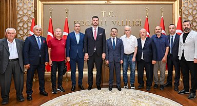 Kocaeli Kandıralılar Derneği’nin yeni yönetiminden, Vali Aktaş’a ziyaret