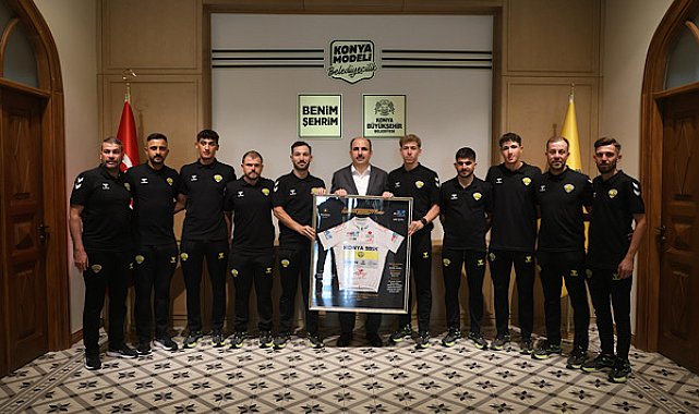 Konya Büyükşehir Belediyespor Bisiklet Takımı, Altay’ı ziyaret etti