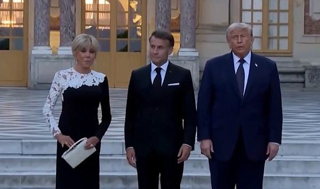 Macron, Trump’ı Versailles Sarayı’nda ağırladı
