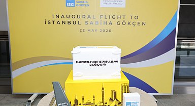 Sabiha Gökçen Havalimanı’nda Nesma Hava Yolları’nın ilk uçuşu karşılandı