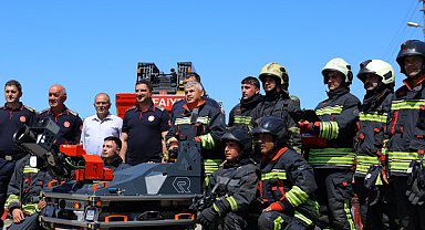 Samsun İtfaiyesi envanterine yangın söndürme robotu eklendi