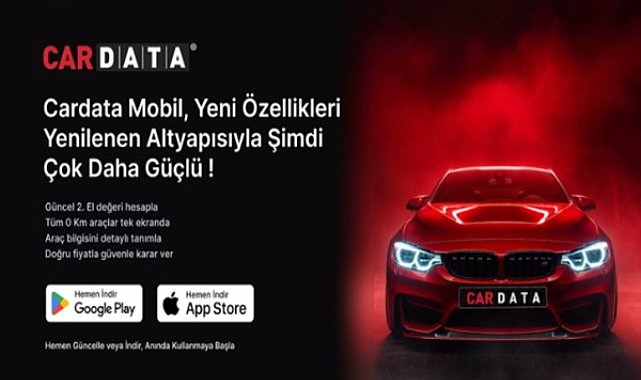 Sıfır kilometre ve gerçekleşen ihale fiyatları Türkiye’de ilk kez Cardata Mobil’de