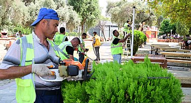 Söke’de parkta çevre düzenleme ve peyzaj çalışması yapıldı