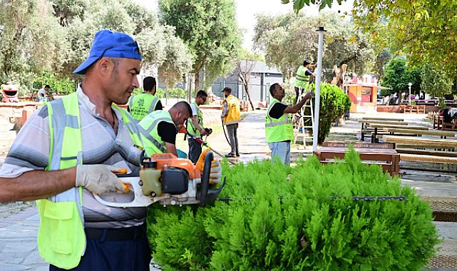 Söke’de parkta çevre düzenleme ve peyzaj çalışması yapıldı