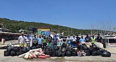 Teos Marina Dünya Çevre Haftası'nda bir kez daha sahadaydı