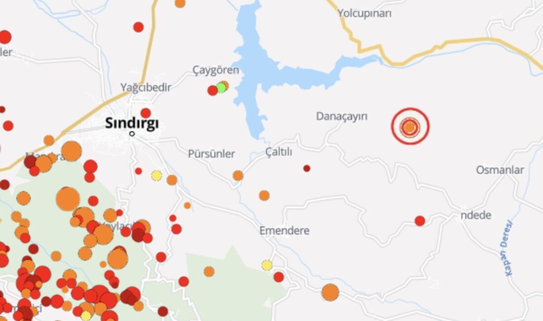 Boğaziçi Üniversitesi Kandilli Rasathanesi ve Deprem Araştırma Enstitüsü (KRDAE) verilerine