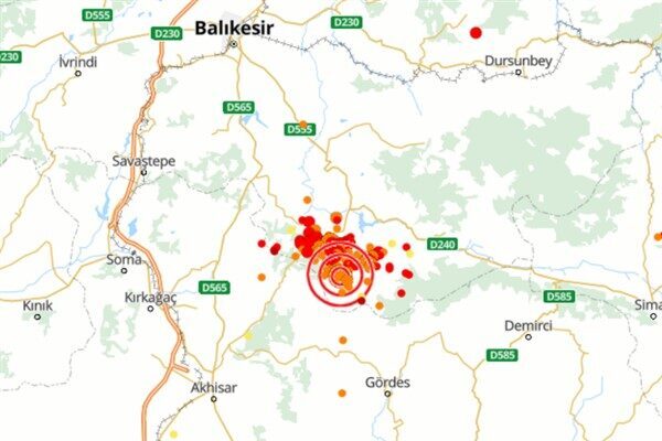 Boğaziçi Üniversitesi Kandilli Rasathanesi ve Deprem Araştırma Enstitüsü (KRDAE) verilerine