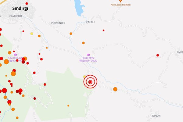 Boğaziçi Üniversitesi Kandilli Rasathanesi ve Deprem Araştırma Enstitüsü (KRDAE) verilerine