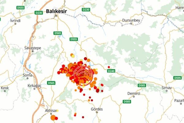 Boğaziçi Üniversitesi Kandilli Rasathanesi ve Deprem Araştırma Enstitüsü (KRDAE) verilerine