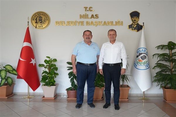Gerçekleşen ziyarette ülke gündemi ve belediye çalışmaları hakkında konuşuldu. Milas
