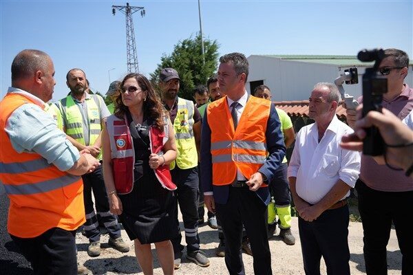 Tekirdağ Büyükşehir Belediyesi tarafından yürütülen Çorlu – Sarılar yolu asfalt