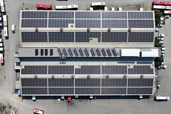 ABB tarafından  EGO Genel Müdürlüğü, Macunköy Otobüs Bakım-Onarım Atölyeleri çatısına