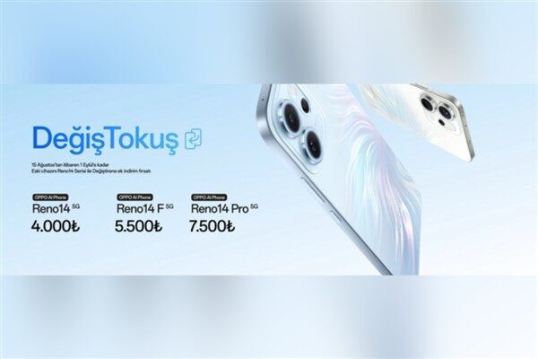 OPPO, Türkiye’de bugün satışa sunduğu yeni Reno14 Pro 5G, Reno14