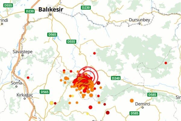 Boğaziçi Üniversitesi Kandilli Rasathanesi ve Deprem Araştırma Enstitüsü (KRDAE) verilerine