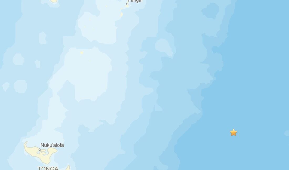 Amerika Birleşik Devletleri Jeoloji Araştırmaları Kurumu’nun (USGS) verilerine göre,Pangai, Tonga'nın 168