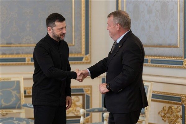 Ukrayna Cumhurbaşkanı Zelenski, Danimarka Dışişleri Bakanı Lars Lökke Rasmussen ile