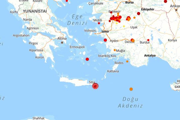 Boğaziçi Üniversitesi Kandilli Rasathanesi ve Deprem Araştırma Enstitüsü (KRDAE) verilerine