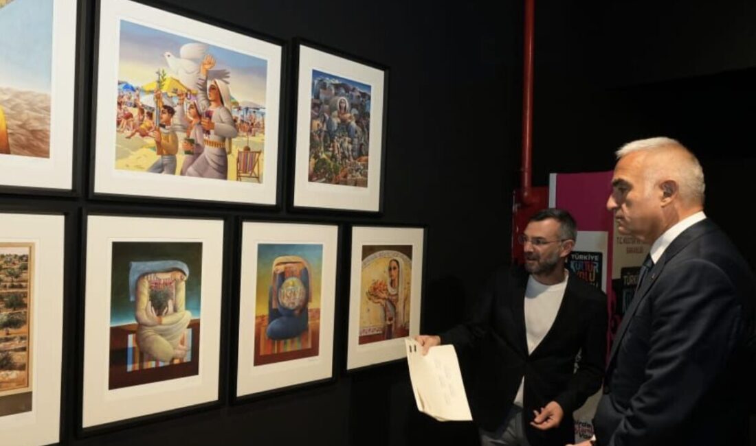 Polat Piyalepaşa Çarşı’da sanatseverlerle buluşan sergide üç tema işlendi: “HalaYaşıyorum”, “Filistin Benim