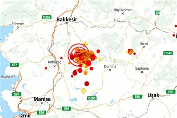 Boğaziçi Üniversitesi Kandilli Rasathanesi ve Deprem Araştırma Enstitüsü (KRDAE) verilerine