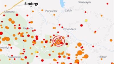 Boğaziçi Üniversitesi Kandilli Rasathanesi ve Deprem Araştırma Enstitüsü (KRDAE) verilerine