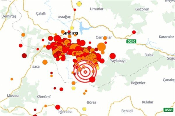 Balıkesir’de deprem Boğaziçi Üniversitesi Kandilli Rasathanesi ve Deprem Araştırma Enstitüsü (KRDAE) verilerine