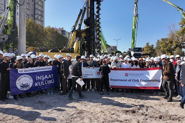 Kayseri Büyükşehir Belediyes tarafındani, inşaat mühendisliği bölümü öğrencilerinin uygulamalı dersler