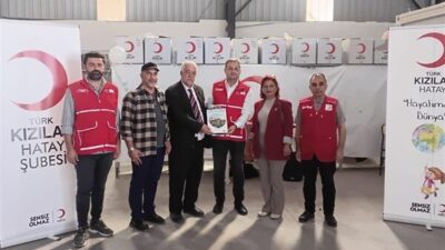 Türk Kızılayı Hatay İl Başkanı Hüseyin Kimyonoğlu’nu Kızılay Haftası dolayısıyla