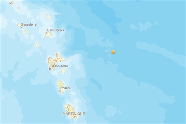 Guadeloupe’de deprem Amerika Birleşik Devletleri Jeoloji Araştırmaları Kurumu’nun (USGS) verilerine göre, Guadeloupe'de