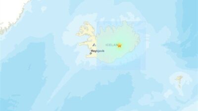 Amerika Birleşik Devletleri Jeoloji Araştırmaları Kurumu’nun (USGS) verilerine göre, İzlanda’da