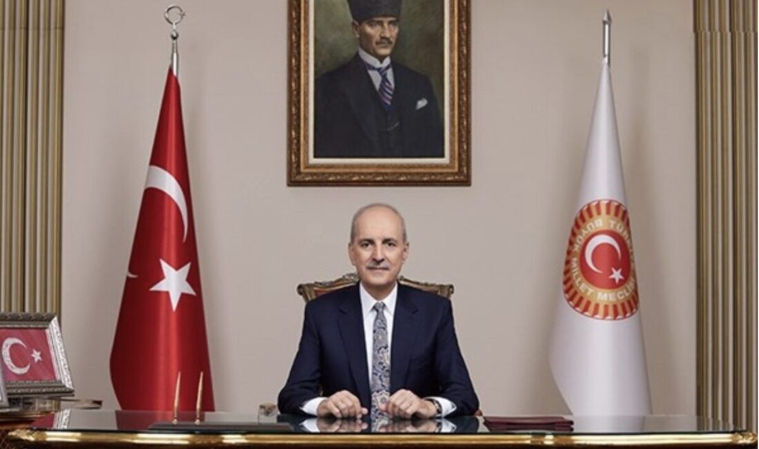 TBMM Başkanı Numan Kurtulmuş, Saadet Partisi Genel Başkanı Mahmut Arıkan,