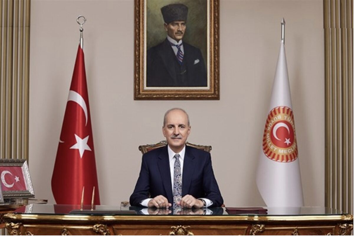 TBMM Başkanı Numan Kurtulmuş, Saadet Partisi Genel Başkanı Mahmut Arıkan,