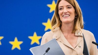 Avrupa Parlamentosu Başkanı Roberta Metsola, Washington’daki ABD Enerji Bakanlığı’nda kendisini