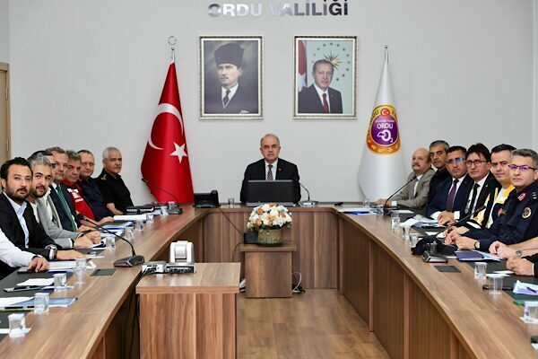   Ordu Valiliği Toplantı Salonu’nda gerçekleştirilen tatbikata Ordu Valisi Muammer