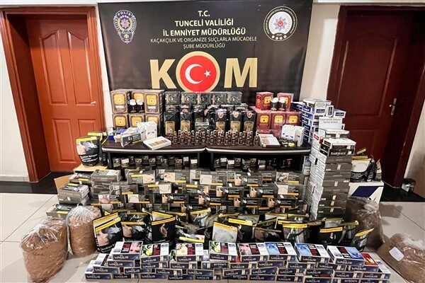 Tunceli Emniyet Müdürlüğü, elektronik sigara, tütün mamulleri ve makaron kaçakçılığı