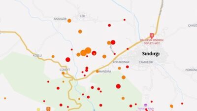 Boğaziçi Üniversitesi Kandilli Rasathanesi ve Deprem Araştırma Enstitüsü (KRDAE) verilerine