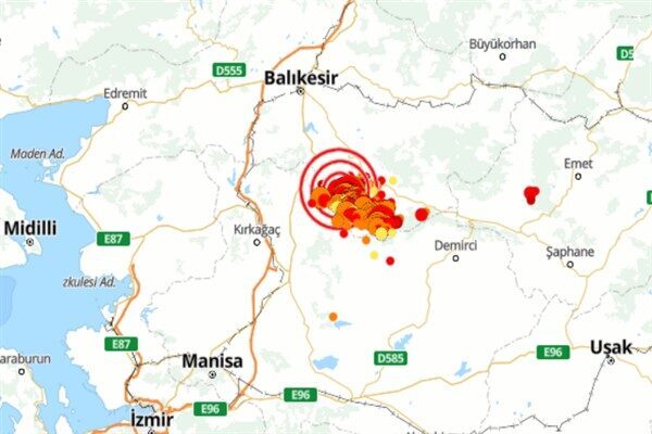 Boğaziçi Üniversitesi Kandilli Rasathanesi ve Deprem Araştırma Enstitüsü (KRDAE) verilerine