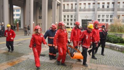 Senaryo gereği Sivas Akıncılar merkezli 6.1 büyüklüğünde meydana gelen ve