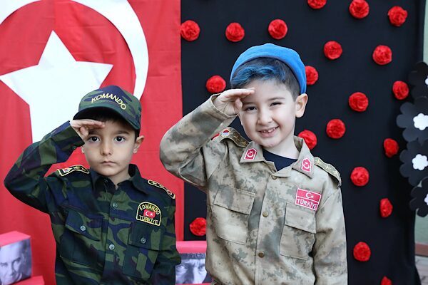 Keçiören’de 10 Kasım Atatürk’ü Anma Günü etkinlikleri kapsamında çocuklar, Gazi