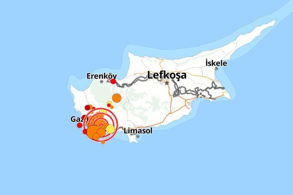 Boğaziçi Üniversitesi Kandilli Rasathanesi ve Deprem Araştırma Enstitüsü (KRDAE) verilerine