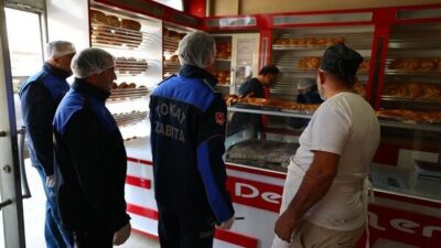 Zabıta ekipleri tarafından yapılan denetimlerde; fırınlar ve unlu mamul üretim