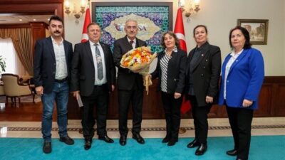 TÜED Uludağ Şubesi Başkanı Pars ve yönetimi, Bursa Valisi Ayyıldız’ı