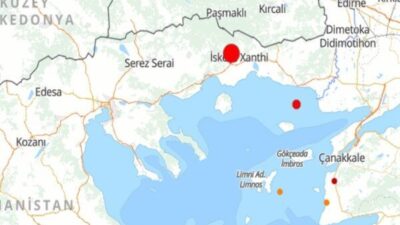 Boğaziçi Üniversitesi Kandilli Rasathanesi ve Deprem Araştırma Enstitüsü (KRDAE) verilerine