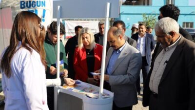 Şanlıurfa İl Sağlık Müdürlüğü, Akçakale’nin Günören Mahallesi’nde kanser taramalarına katılımı