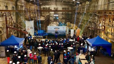 Beyoğlu’nda bulunan tarihi Haliç Tersanesi’nin 570. kuruluş yıldönümü törenle kutlandı.