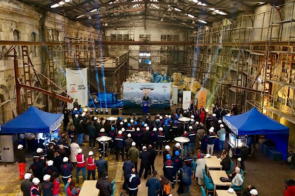 Beyoğlu’nda bulunan tarihi Haliç Tersanesi’nin 570. kuruluş yıldönümü törenle kutlandı.